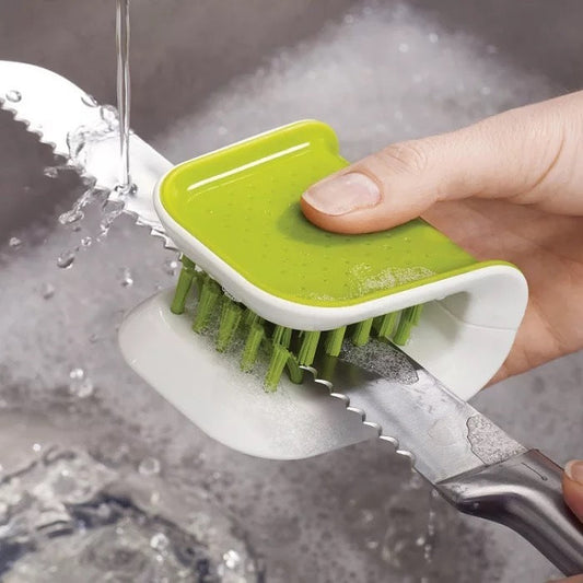 U-Shaped Knife And Cutlery Cleaner Brush | Safely Cleans Knives Fast